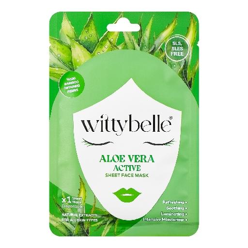 Маска Wittybelle (Віттібелл) Aloe Vera Active Sheet Face Mask для обличчя алое вера актив тканинна 25 г